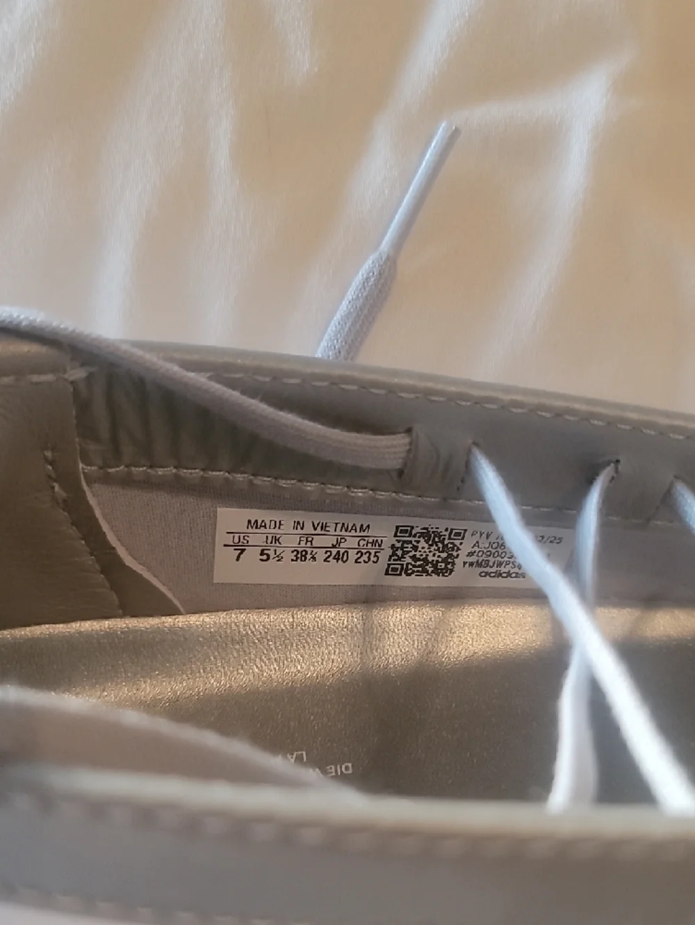 adidas Women's White and Gray Slip-On Ballet Flats - Picture 4 of 10